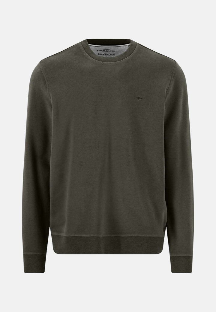 Fynch-Hatton Essential Crewneck Sweatshirt Cypress 16141350-749-S