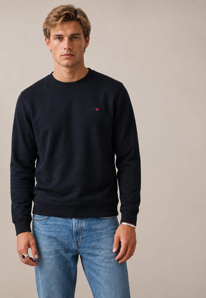 Fynch-Hatton Essential Crewneck Sweatshirt Navy 16141350-685-M