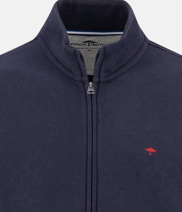 Fynch-Hatton Essential Full Zip Sweatshirt Navy 16141352-685-M
