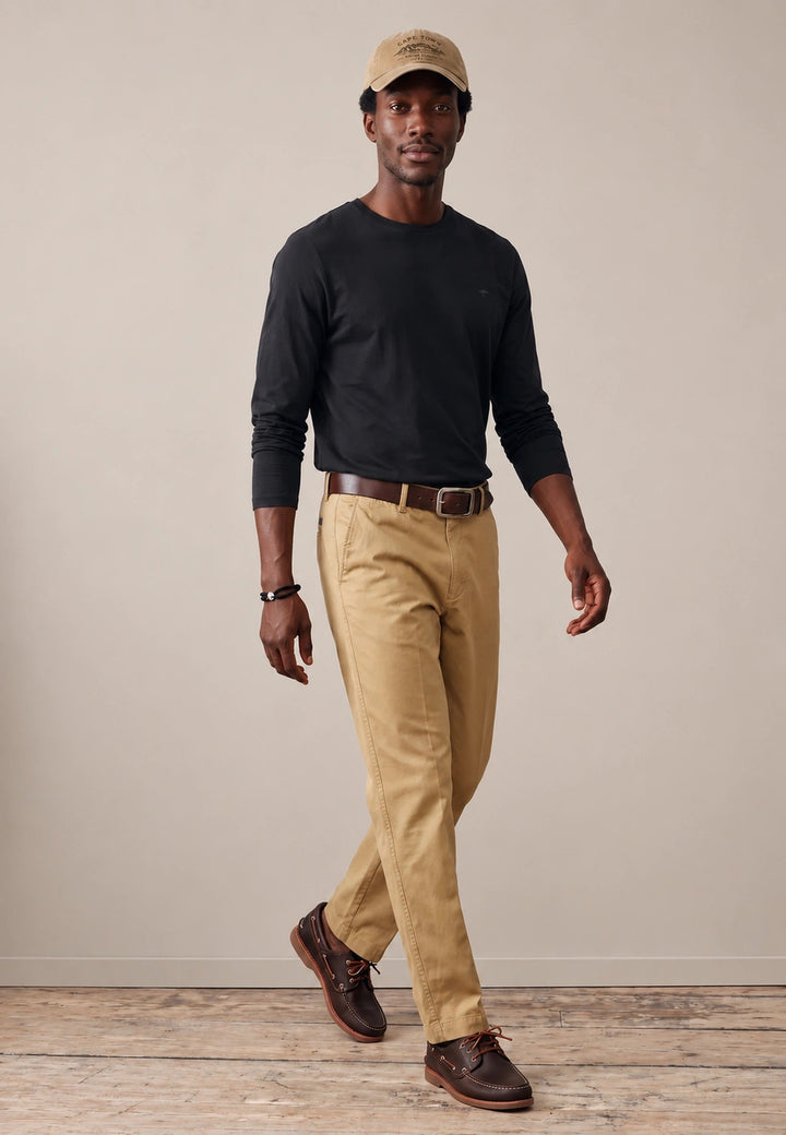 Fynch-Hatton Essential Long Sleeve T-Shirt Black 16141510-999-S
