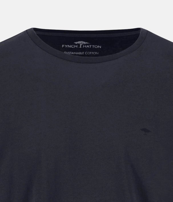 Fynch-Hatton Essential Long Sleeve T-Shirt Navy 16141510-685-S
