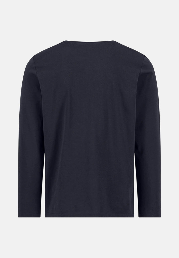 Fynch-Hatton Essential Long Sleeve T-Shirt Navy 16141510-685-S