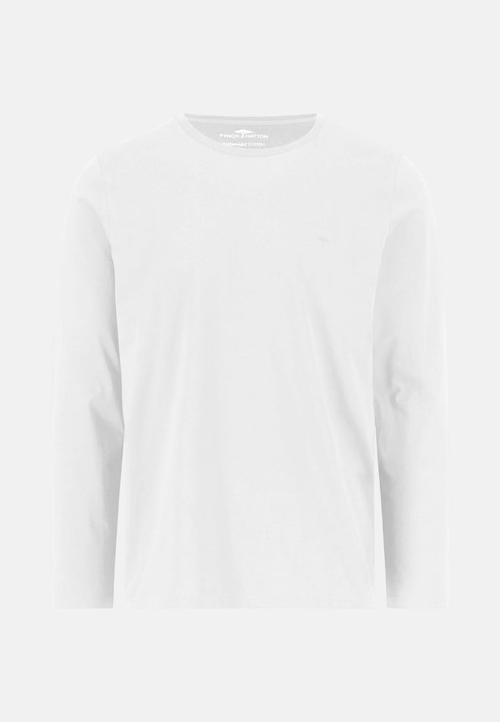 Fynch-Hatton Essential Long Sleeve T-Shirt White 16141510-802-M