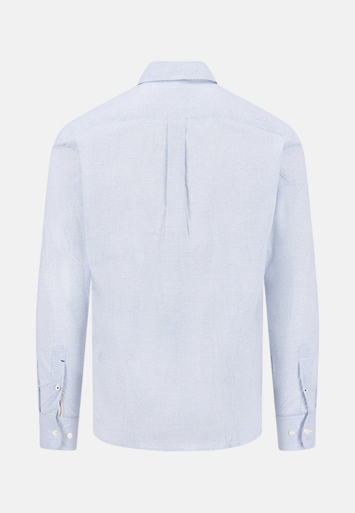 Fynch - Hatton Essential Premium Print Kent Collar Shirt Harbour Blue 16135153-654-M