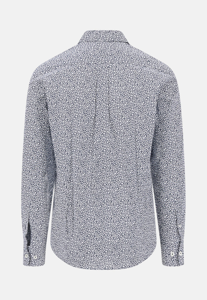 Fynch - Hatton Essential Premium Print Kent Collar Shirt Navy 16135133-685-M