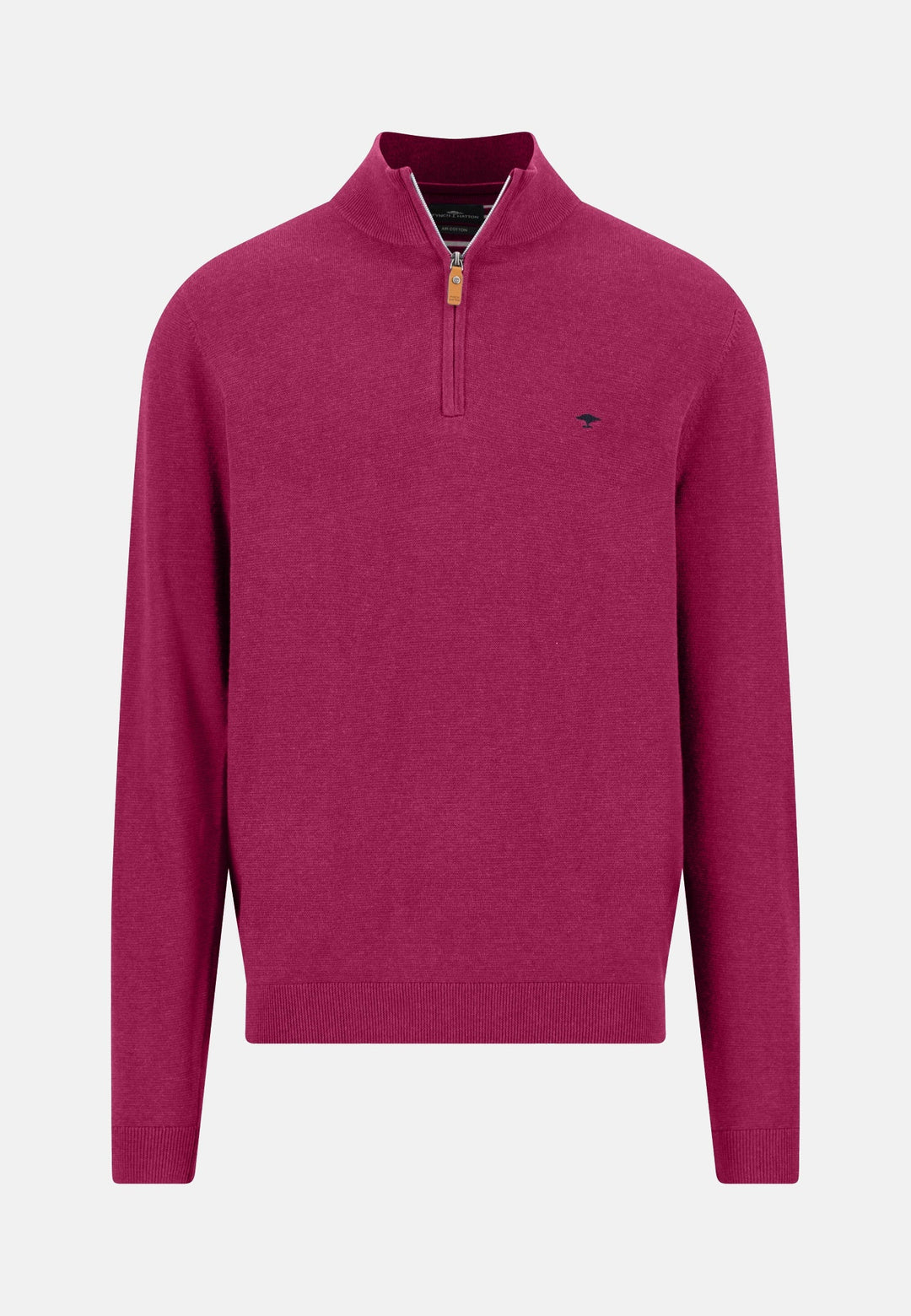 Fynch-Hatton Fine Knit Air Cotton 1/4 Zip Sweater Grape 1607316-416-M