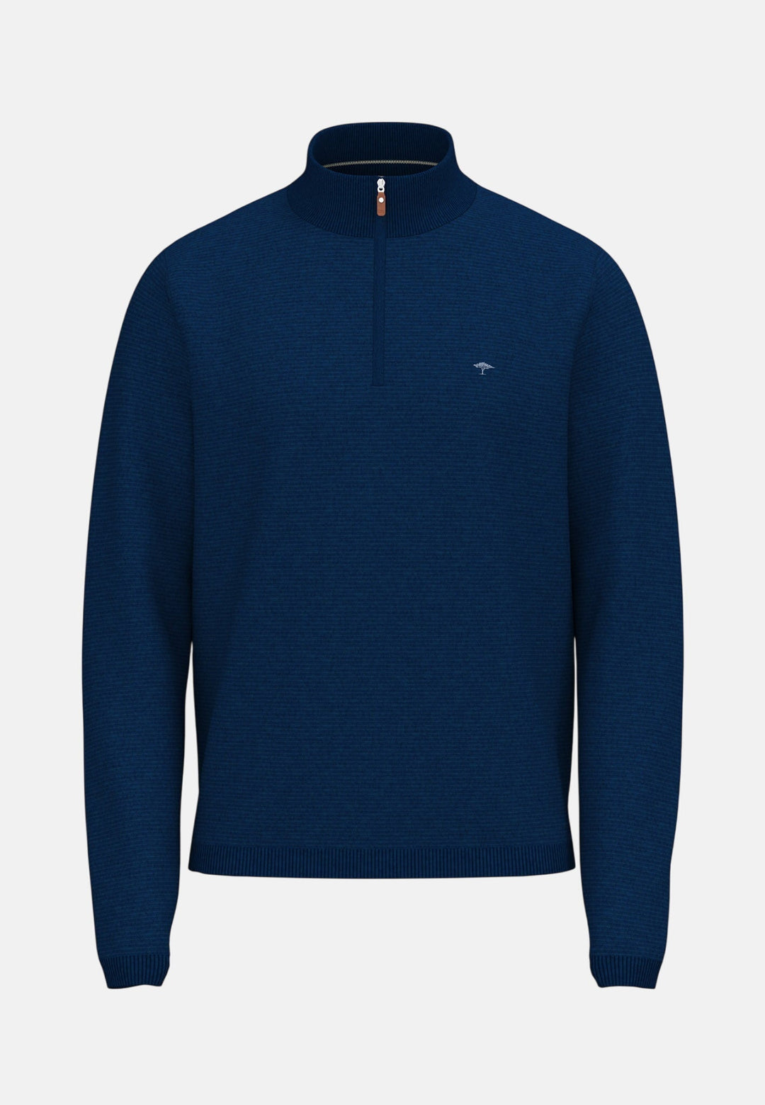 Fynch - Hatton Fine Knit Air Cotton 1/4 Zip Sweater Midnight - 1602316-672-M - fynch - hatton.co.uk