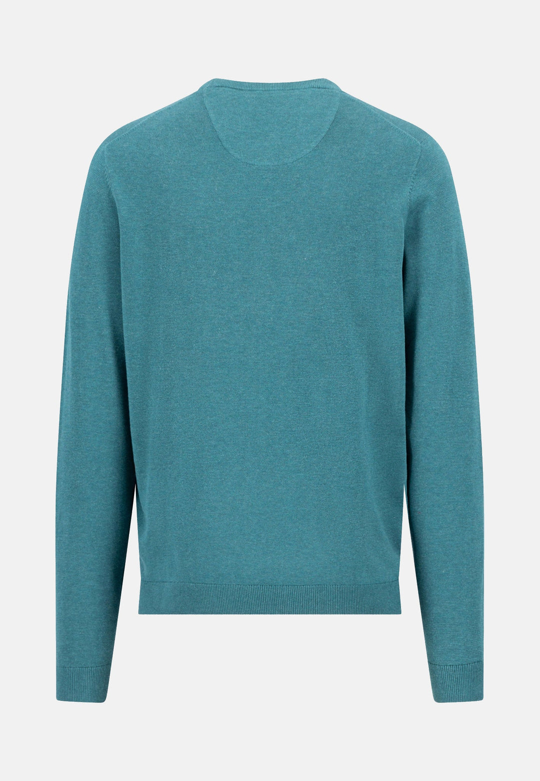 Fynch-Hatton Fine Knit Air Cotton Crewneck Sweater Teal 1607314-673-M