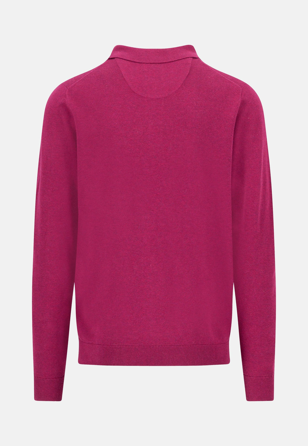 Fynch-Hatton Fine Knit Air Cotton Polo Collar Sweater Grape 1607321-416-M