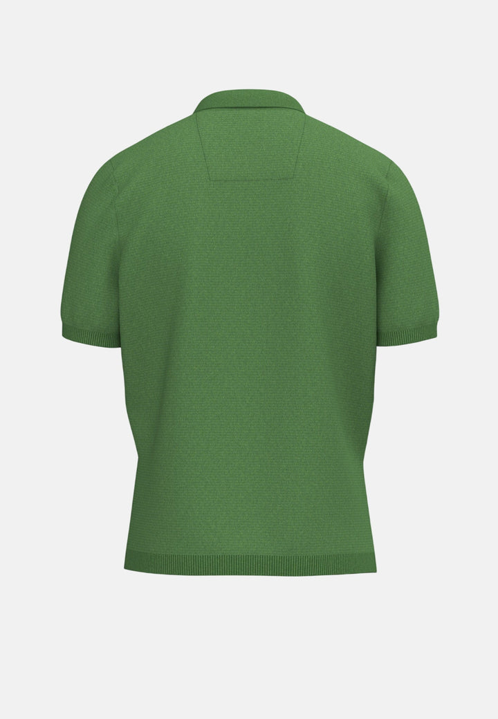 Fynch - Hatton Fine Knit Air Cotton Polo Shirt Avocado - 1602320-740-M - fynch - hatton.co.uk