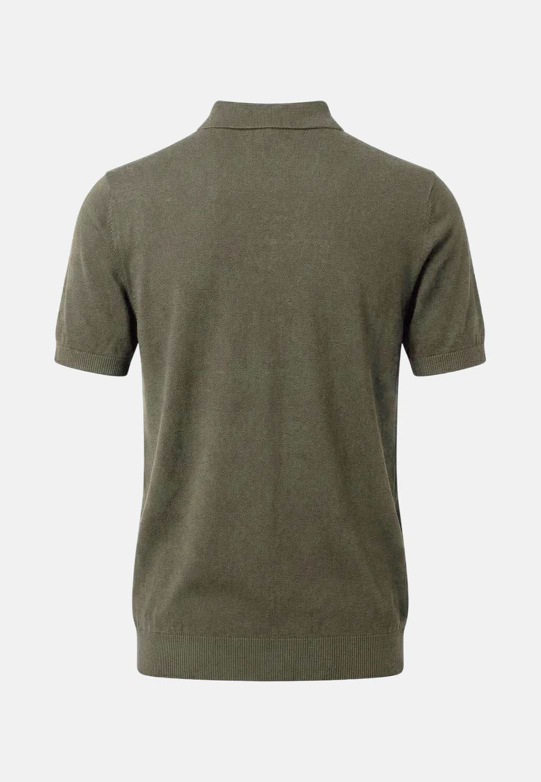 Fynch - Hatton Fine Knit Air Cotton Polo Shirt Dark Khaki - 1602320-719-M - fynch - hatton.co.uk