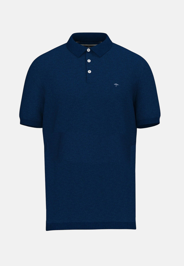 Fynch - Hatton Fine Knit Air Cotton Polo Shirt Midnight - 1602320-672-M - fynch - hatton.co.uk