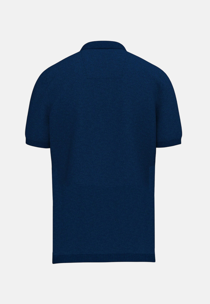 Fynch - Hatton Fine Knit Air Cotton Polo Shirt Midnight - 1602320-672-M - fynch - hatton.co.uk