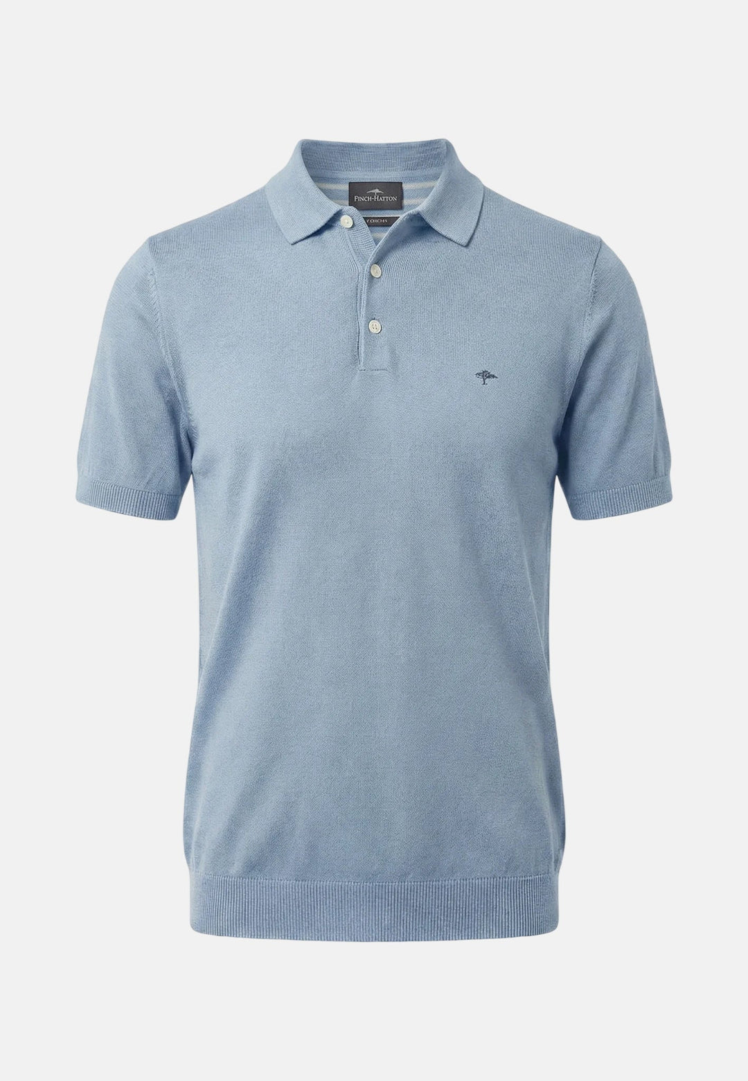 Fynch - Hatton Fine Knit Air Cotton Polo Shirt New Breeze - 1602320-653-M - fynch - hatton.co.uk