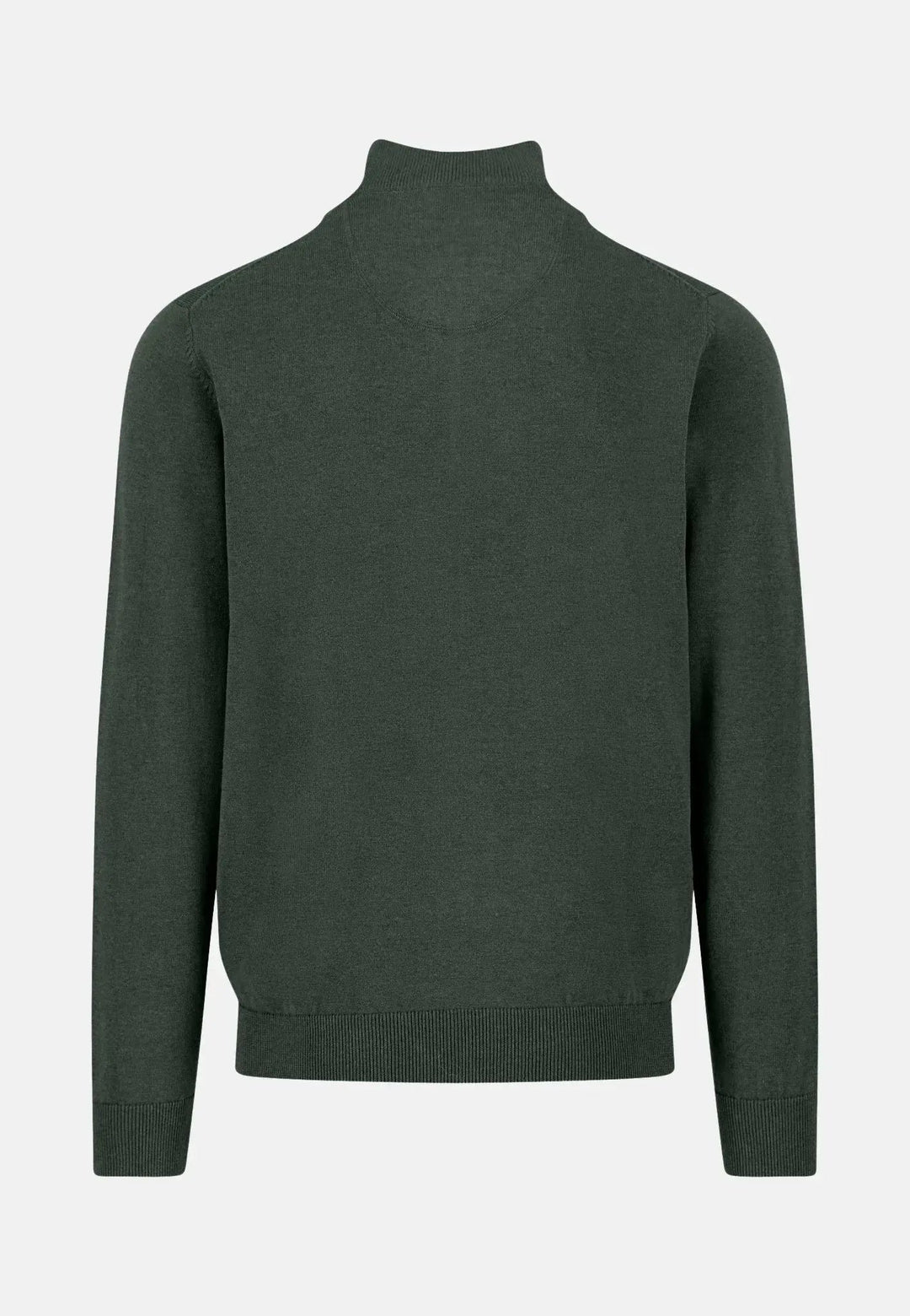 Fynch - Hatton Fine Knit Cotton 1/4 Zip Dark Ivy 1514215-737-S