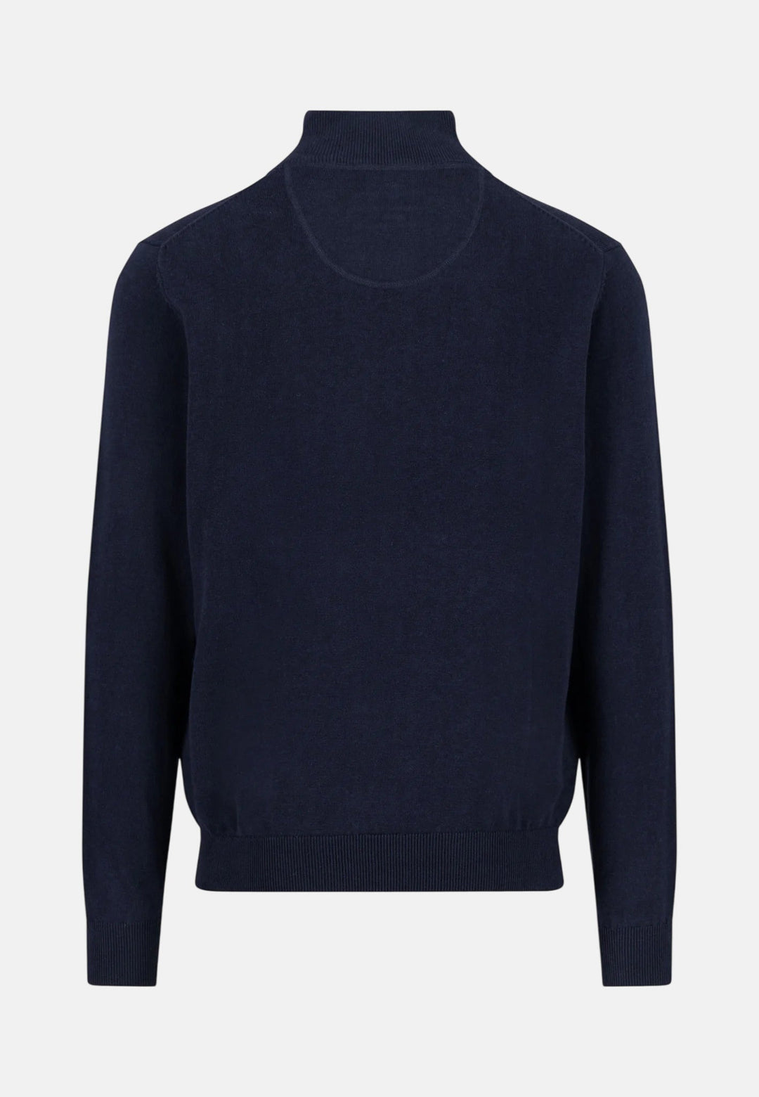Fynch-Hatton Fine Knit Cotton 1/4 Zip Sweater Navy SFPK215-690-S
