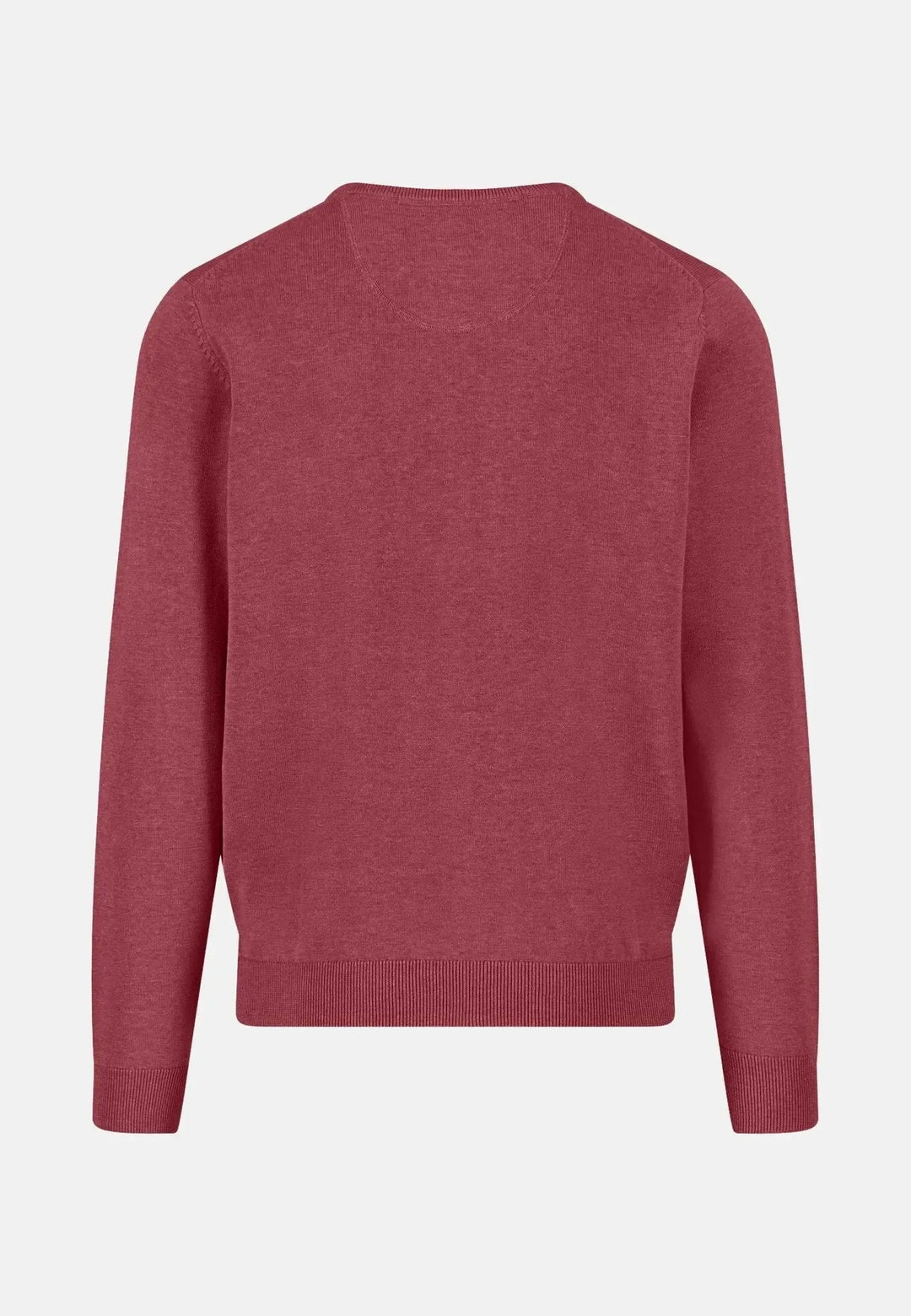 Fynch - Hatton Fine Knit Cotton Crewneck Berry 1514210-415-S