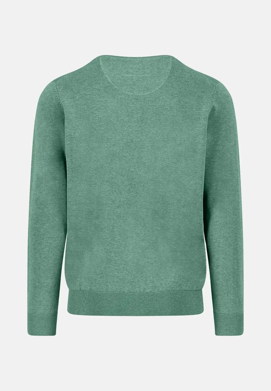 Fynch - Hatton - Fine Knit Cotton Crewneck Fern - 1514210-734-S