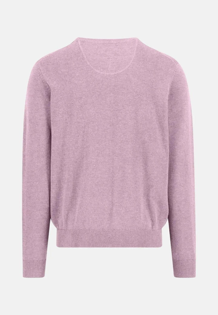 Fynch - Hatton Fine Knit Cotton Crewneck Sweater Magnolia 1613210-464-S
