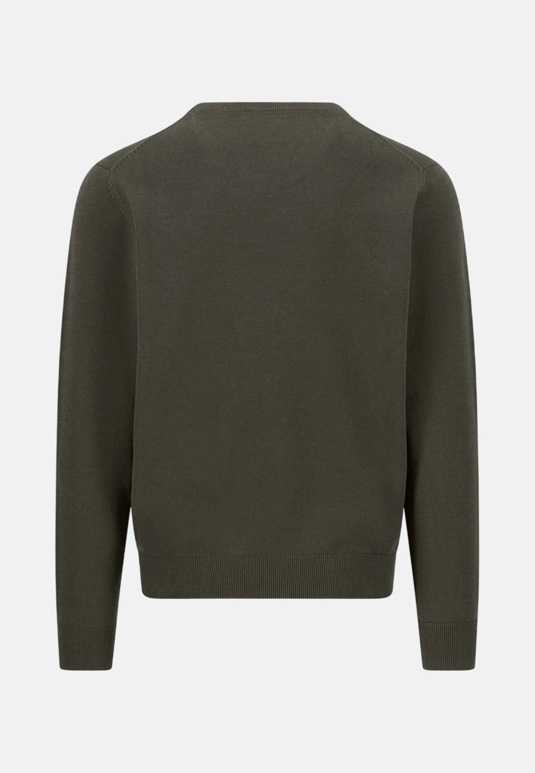 Fynch-Hatton Fine Knit Cotton Crewneck Sweater Cypress 1614210-749-M