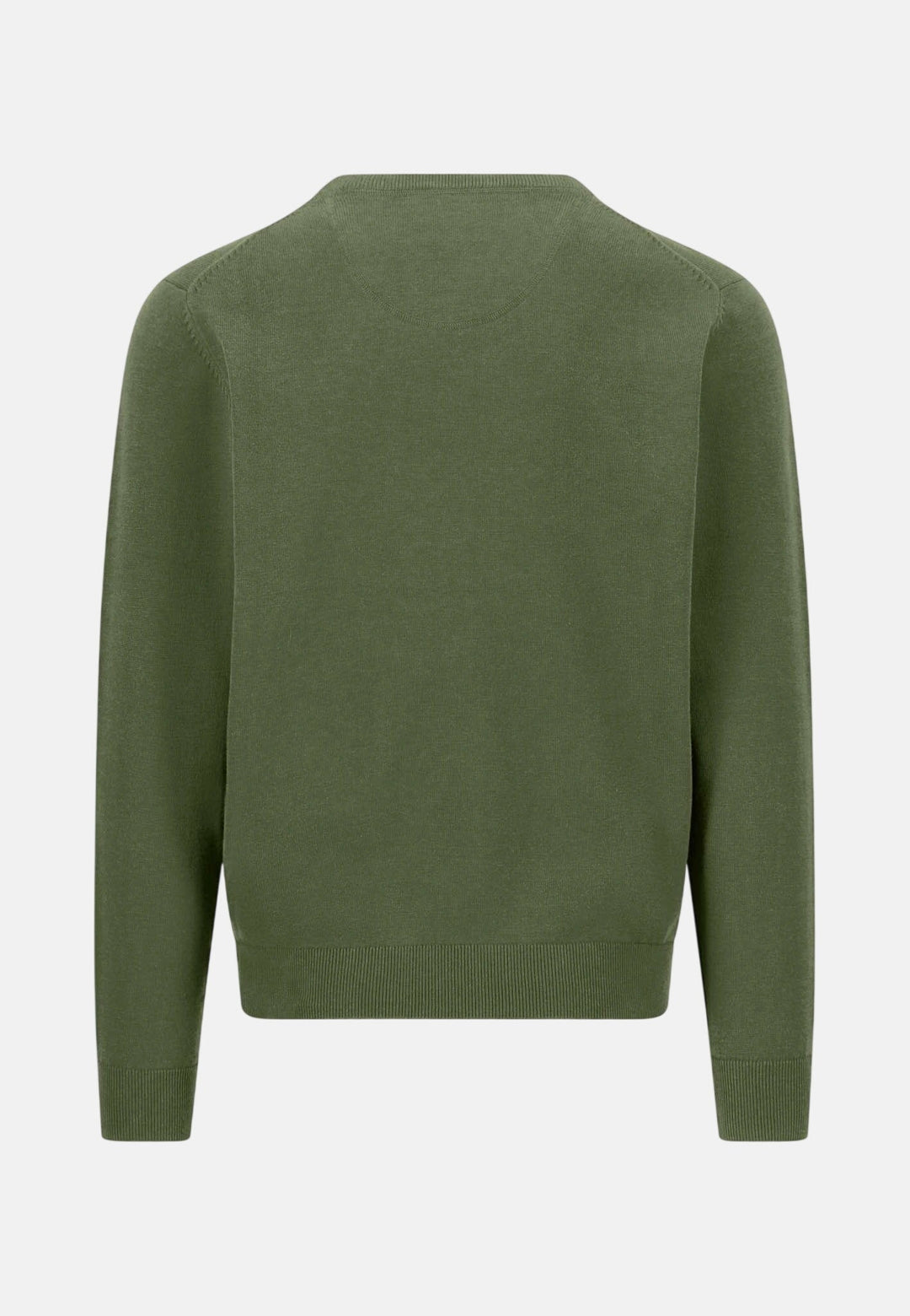 Fynch-Hatton Fine Knit Cotton Crewneck Sweater Moss 1614210-748-M