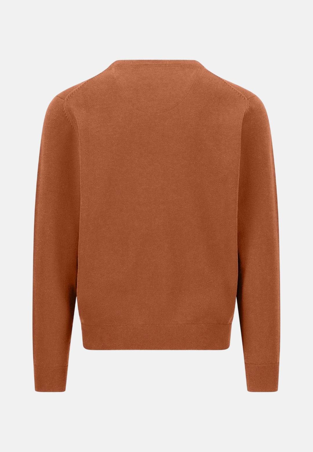 Fynch-Hatton Fine Knit Cotton Crewneck Sweater Sienna 1614210-818-S