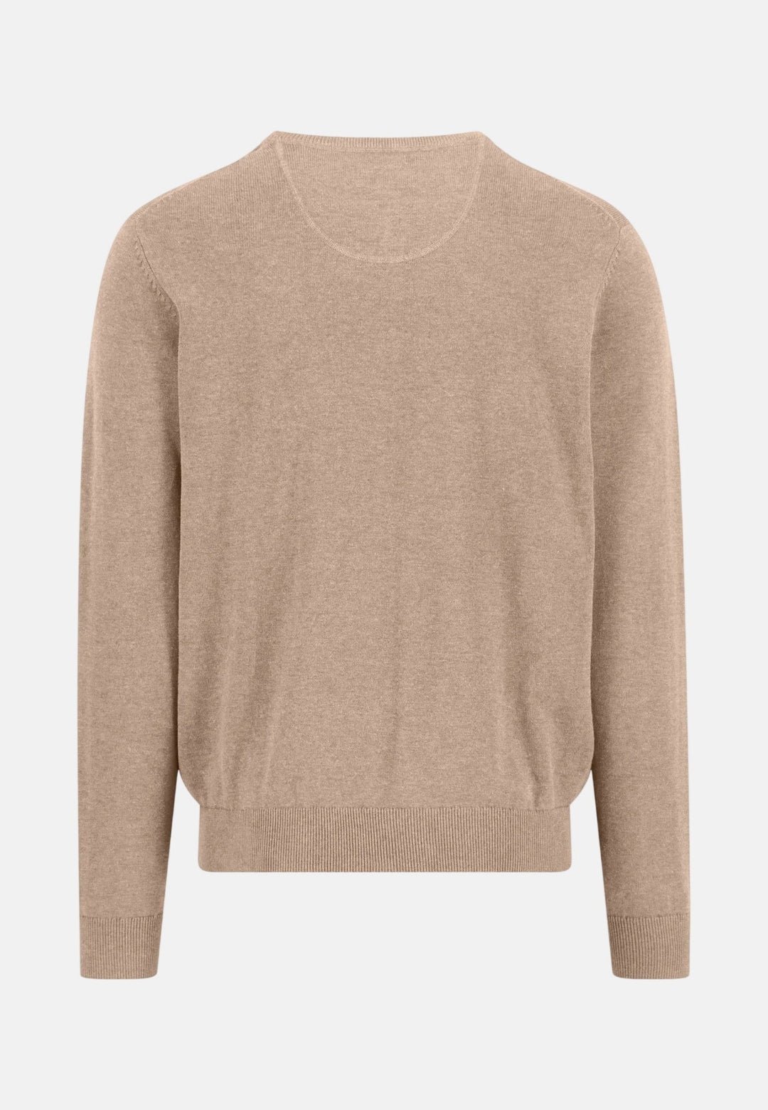 Fynch - Hatton Fine Knit Cotton Crewneck Sweater Taupe 1613210-864-M