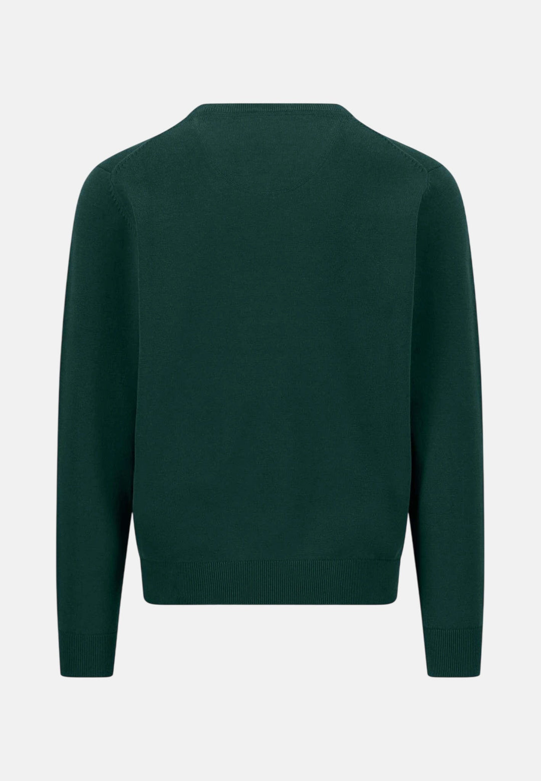 Fynch-Hatton Fine Knit Cotton Crewneck Sweater Teal 1614210-673-S