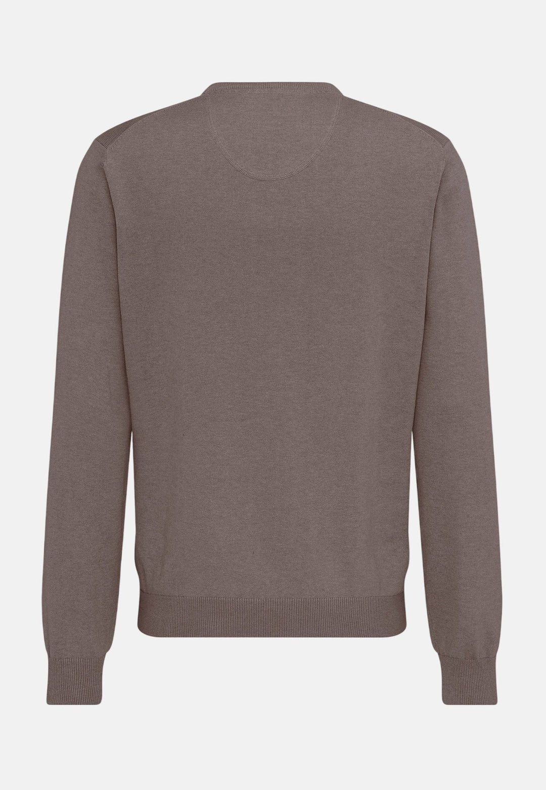 Fynch-Hatton Fine Knit Cotton V-Neck Sweater Earth SFPK211-860-S