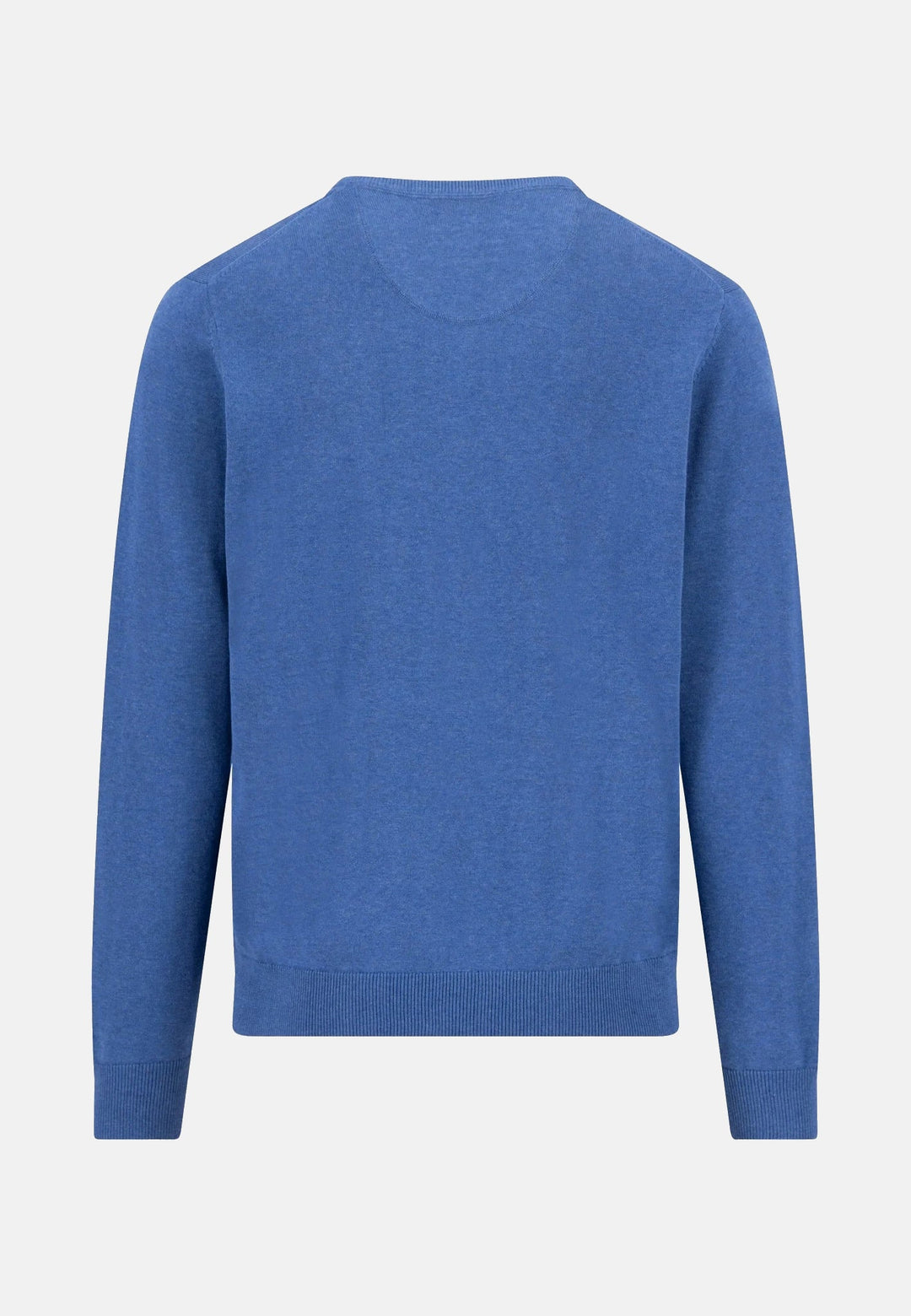 Fynch-Hatton Fine Knit Cotton V-Neck Sweater Ink Blue 1614211-661-M