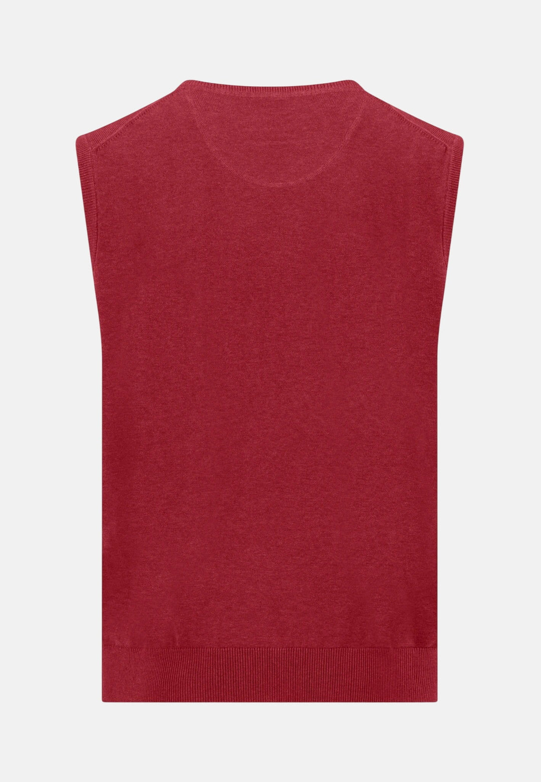 Fynch-Hatton Fine Knit Cotton Vest Brick 1614214-346-M