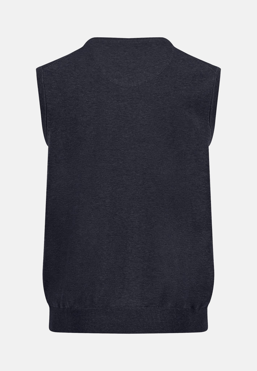 Fynch-Hatton Fine Knit Cotton Vest Navy SFPK214-690-M