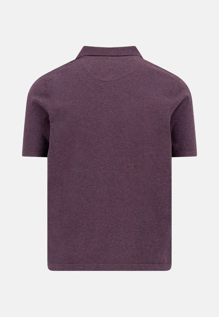 Fynch - Hatton Fine Knit Polo Shirt Aubergine 1602229-342-M