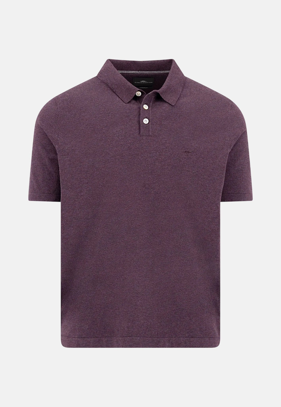 Fynch - Hatton Fine Knit Polo Shirt Aubergine 1602229-342-M