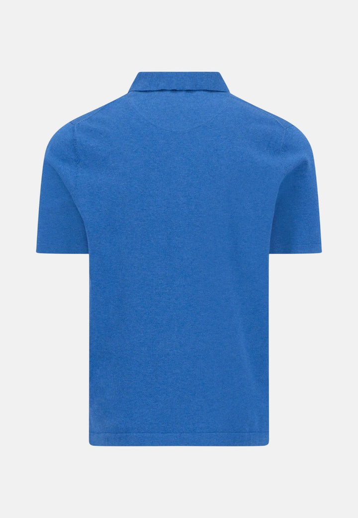 Fynch - Hatton Fine Knit Polo Shirt Harbour Blue 1602229-654-M