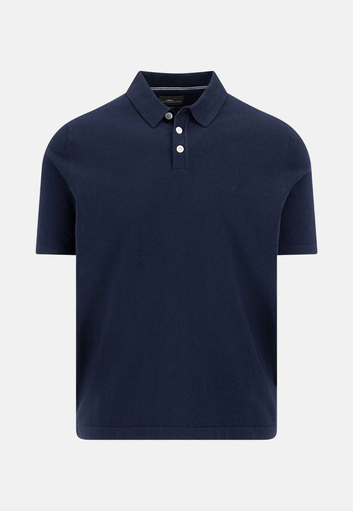 Fynch - Hatton Fine Knit Polo Shirt Navy 1602229-690-M
