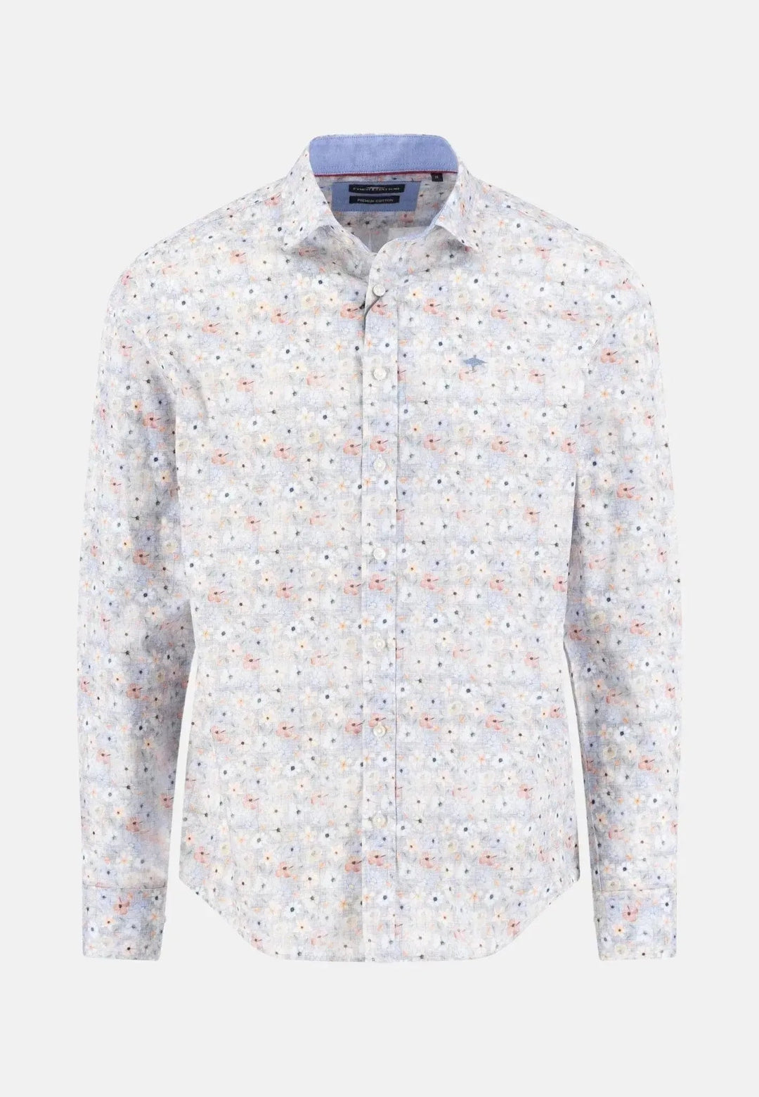 Fynch - Hatton Floral Kent Collar Shirt Peach - 15085513-209-M - fynch - hatton.co.uk