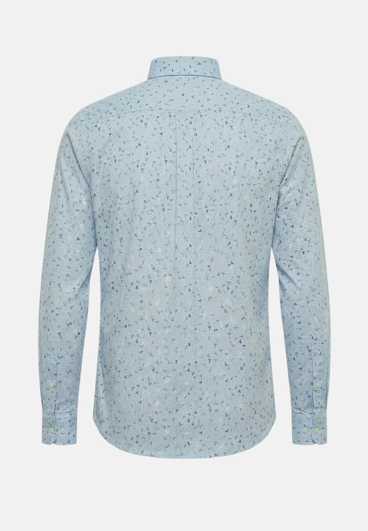 Fynch - Hatton Flower Print Button Down Shirt New Breeze - 16028230-653-M - fynch - hatton.co.uk