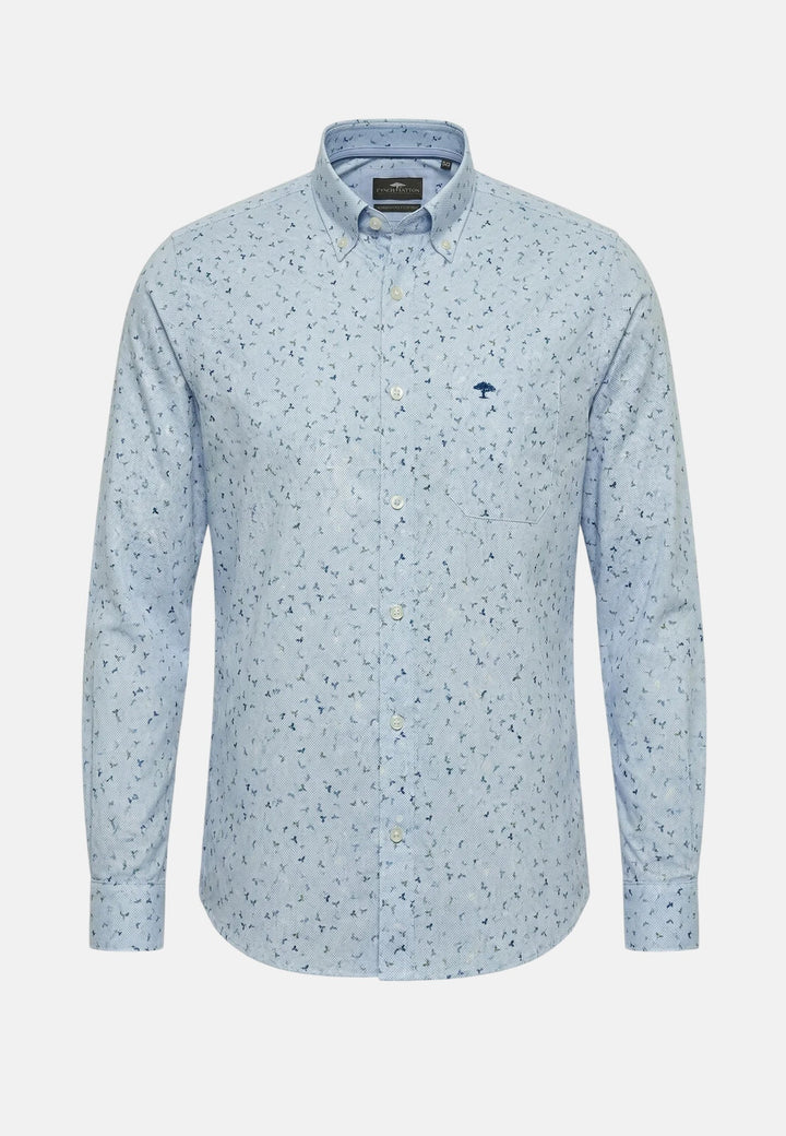 Fynch - Hatton Flower Print Button Down Shirt New Breeze - 16028230-653-M - fynch - hatton.co.uk
