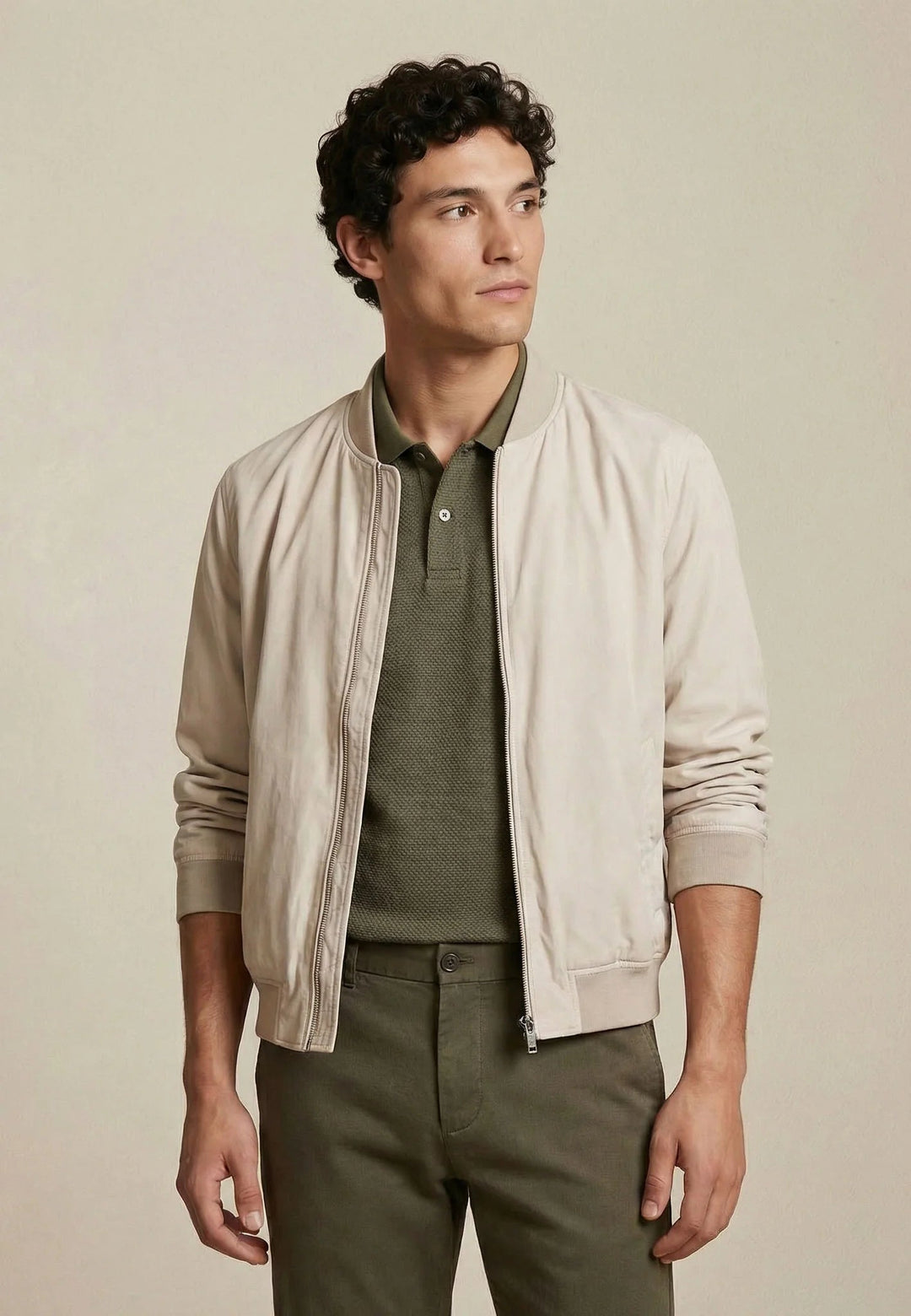 Fynch - Hatton Garment Dyed Cotton Jacket Cement 16032740-828-M
