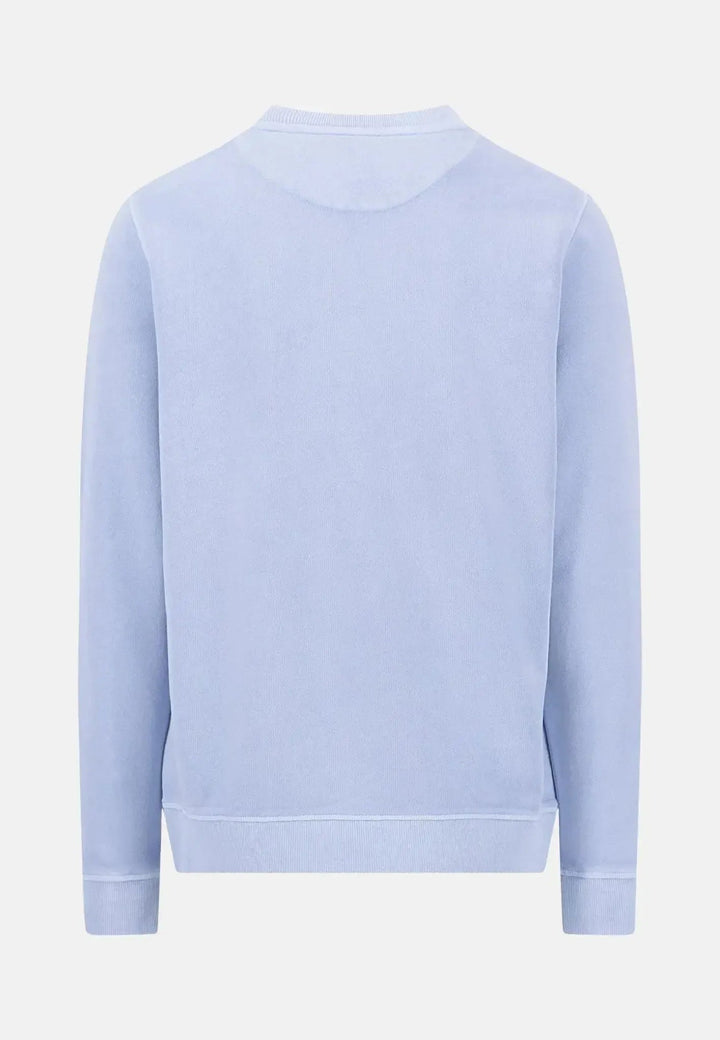 Fynch - Hatton Garment Dyed Crewneck Sweatshirt New Breeze - 15121200-653-M - fynch - hatton.co.uk