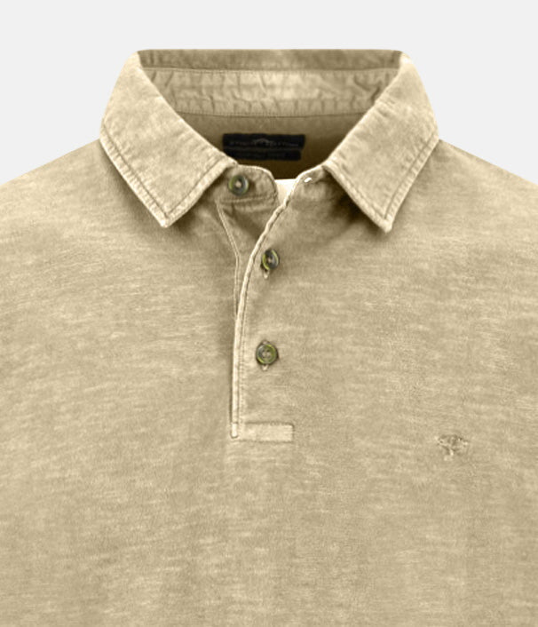 Fynch - Hatton Garment Dyed Linen Blend Polo Shirt Pistachio 16044013-745-M
