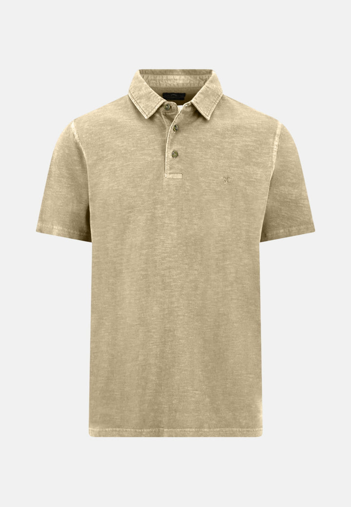 Fynch - Hatton Garment Dyed Linen Blend Polo Shirt Pistachio 16044013-745-M