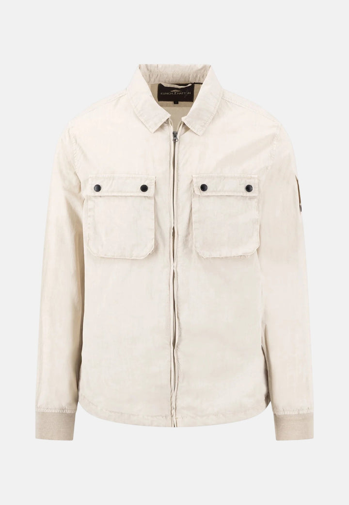 Fynch - Hatton Garment Dyed Overshirt Cement 16032741-828-M