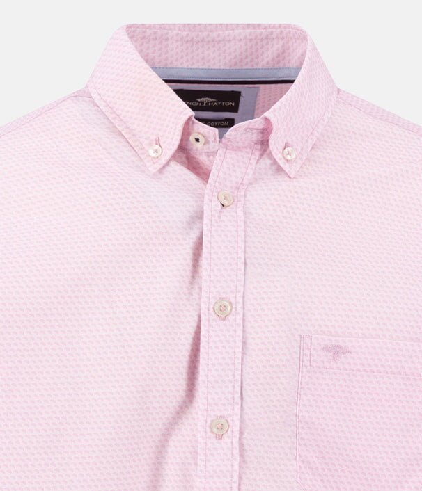 Fynch - Hatton Geometric Print Button Down Shirt Magnolia 16026100-464-M