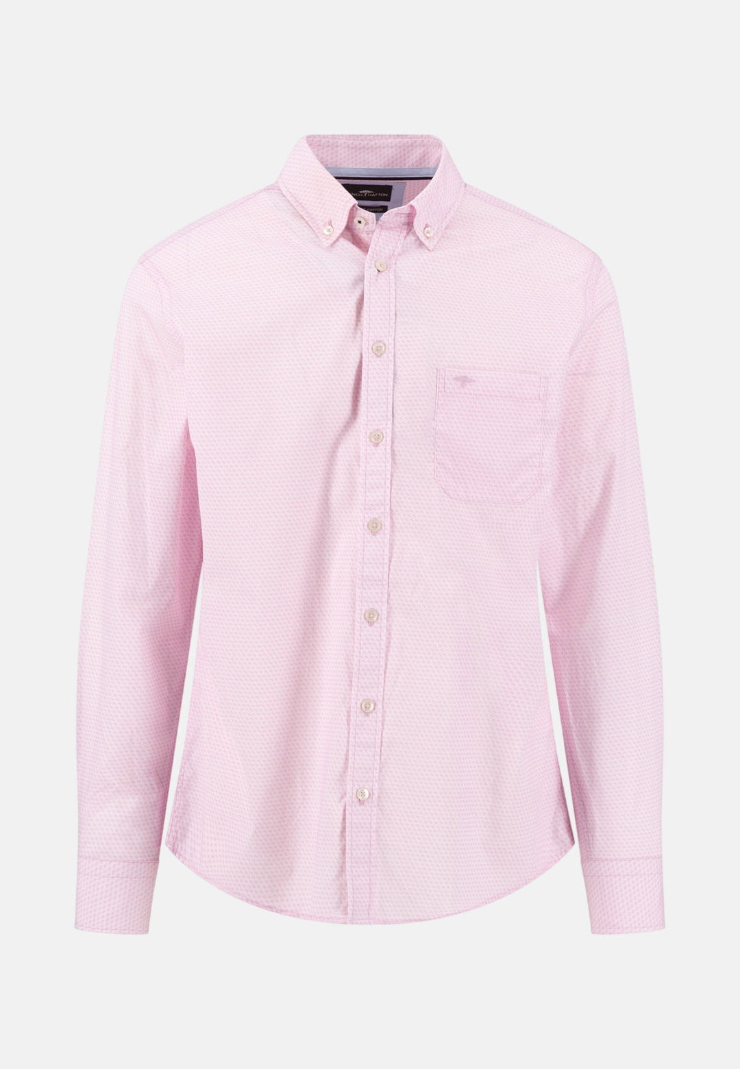 Fynch - Hatton Geometric Print Button Down Shirt Magnolia - 16026100-464-M - fynch - hatton.co.uk