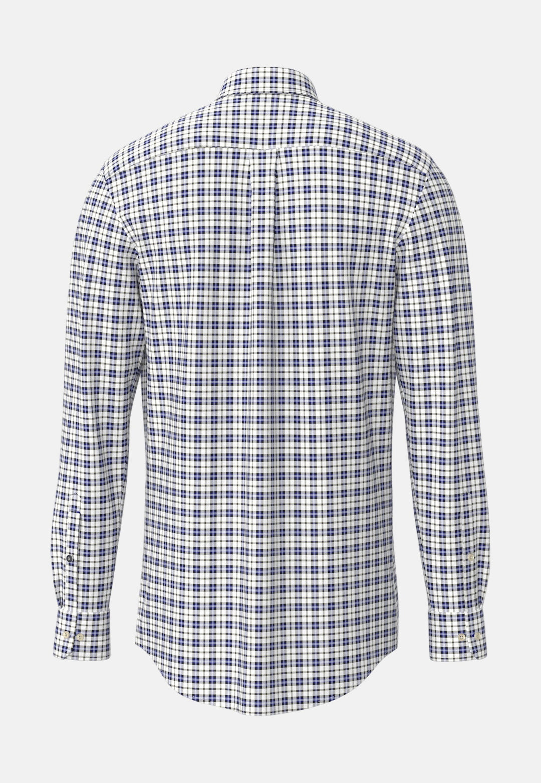 Fynch-Hatton Heritage Oxford Check Button Down Shirt Cobalt 16098770-674-M