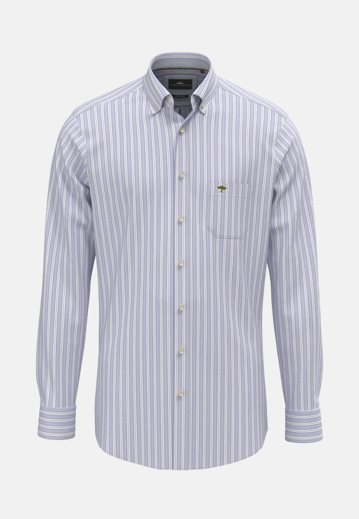 Fynch-Hatton Heritage Oxford Stripe Button Down Shirt Cobalt 16098780-674-S