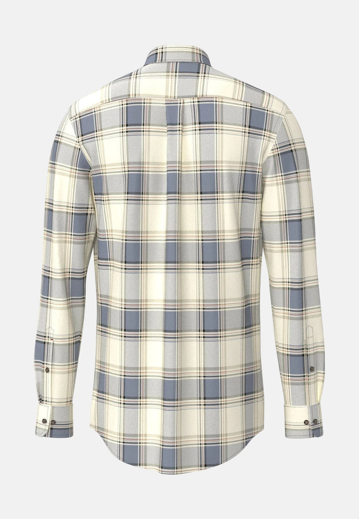 Fynch-Hatton Herringbone Check Button Down Shirt Air Blue 16098690-660-M