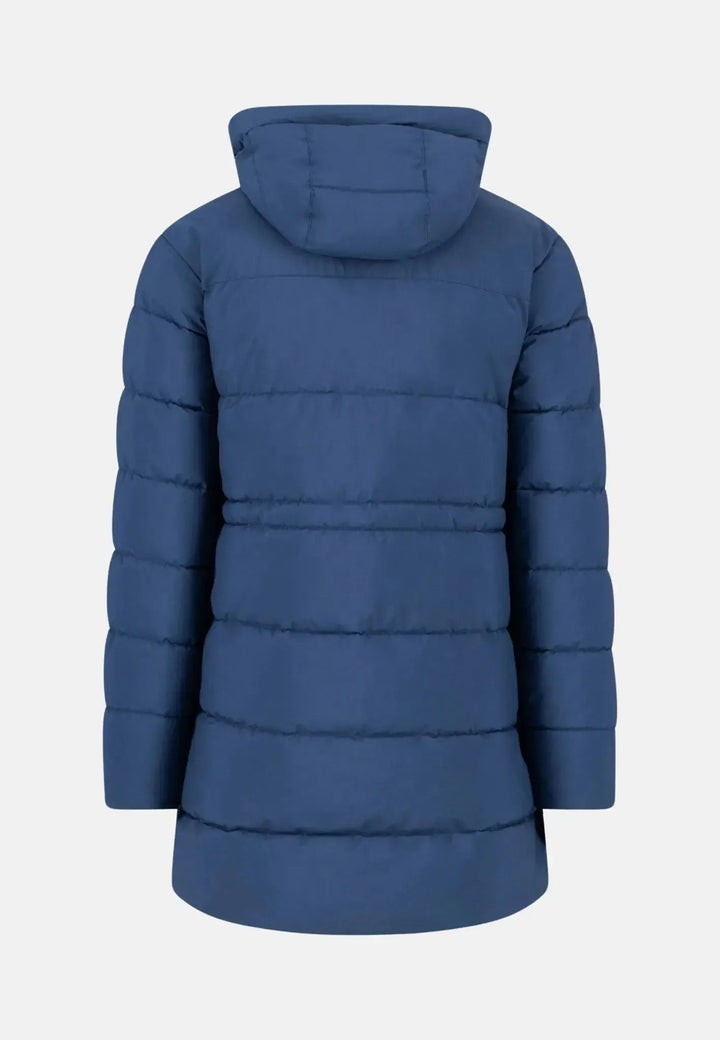 Fynch - Hatton Hooded Full Length Puffer Coat Misty Blue - 15102625-638-S - fynch - hatton.co.uk